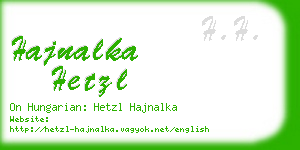 hajnalka hetzl business card